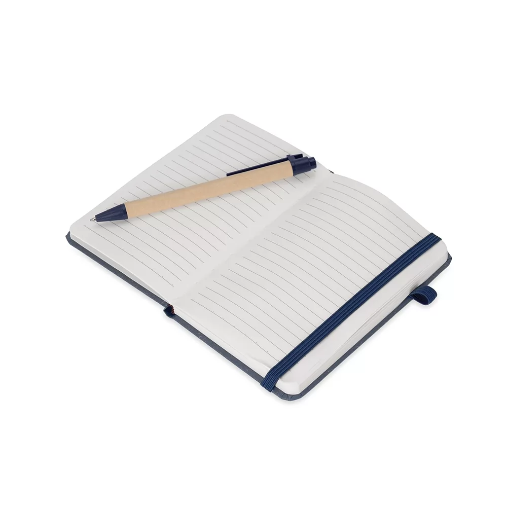 Caderneta Palha de Trigo com Caneta Personalizada