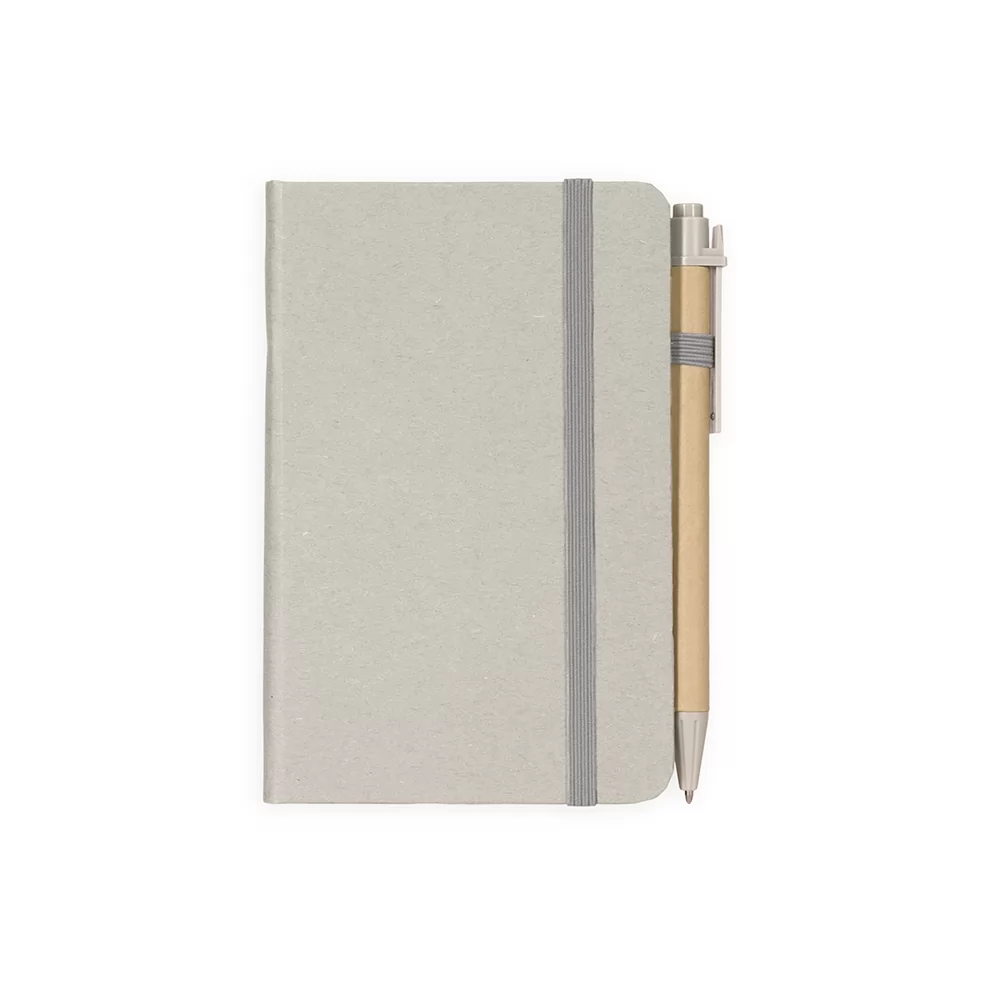 Caderneta Palha de Trigo com Caneta Personalizada