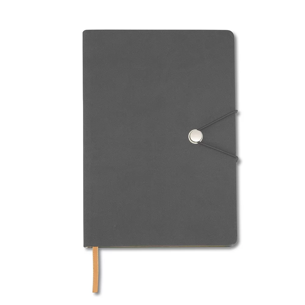 Caderneta Tipo Moleskine com Fecho Personalizada