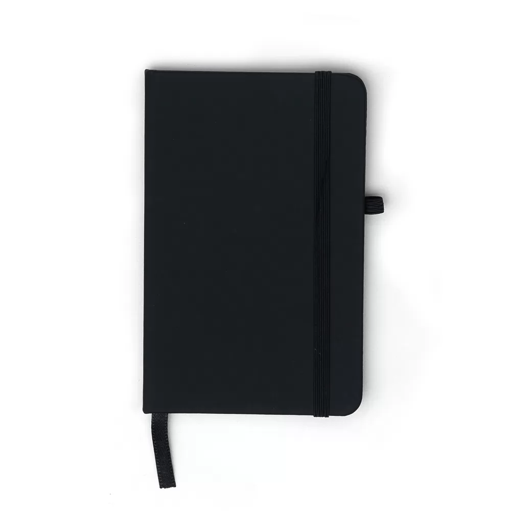 Caderneta tipo Moleskine com Porta Caneta Personalizada