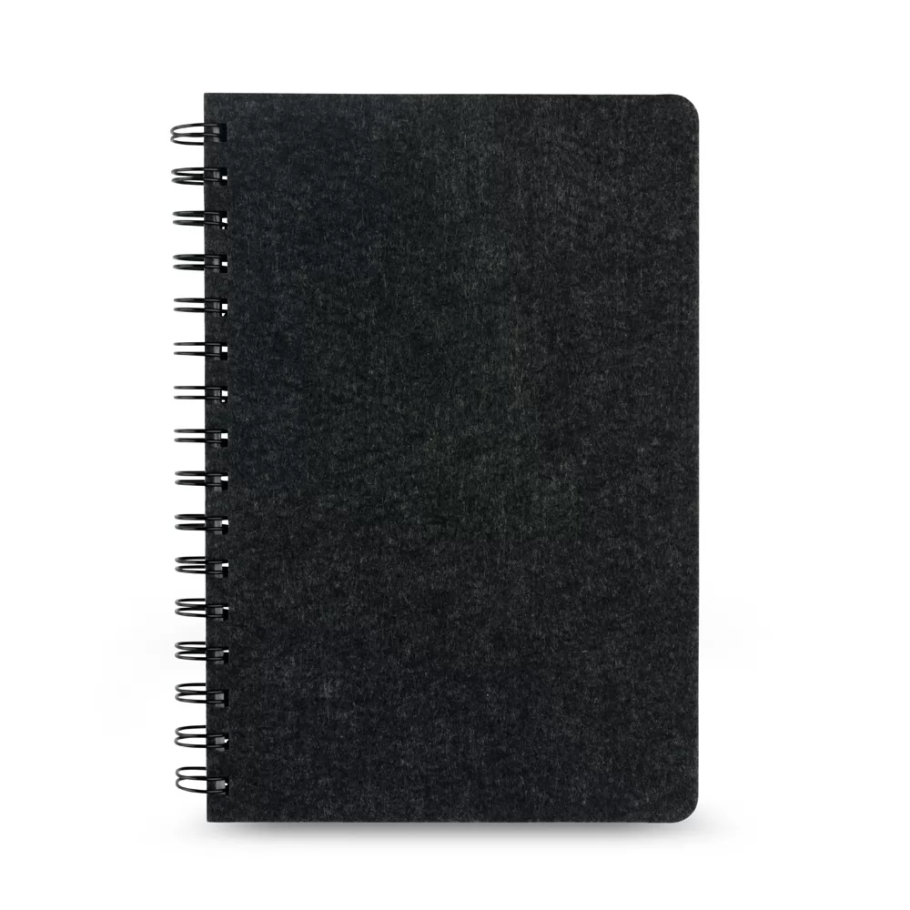 Caderno A5 com Capa em Feltro Reciclado Personalizado