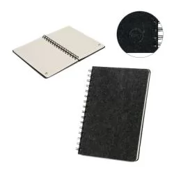 Caderno A5 Com Capa Em Feltro Reciclado Personalizado 
