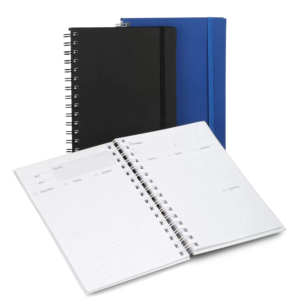 Caderno capa dura com elástico Personalizado