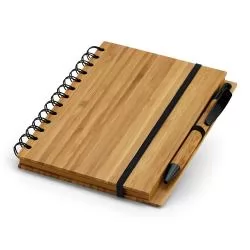 Caderno com Capa de Bambu Personalizado