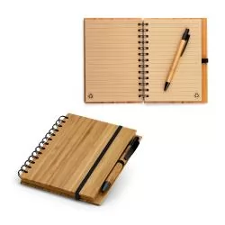 Caderno Com Capa de Bambu Personalizado  Caderno Com Capa de Bambu Personalizado