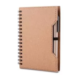 Caderno com Capa de Papelão e Caneta Personalizado Caderno com Capa de Papelão e Caneta Personalizado