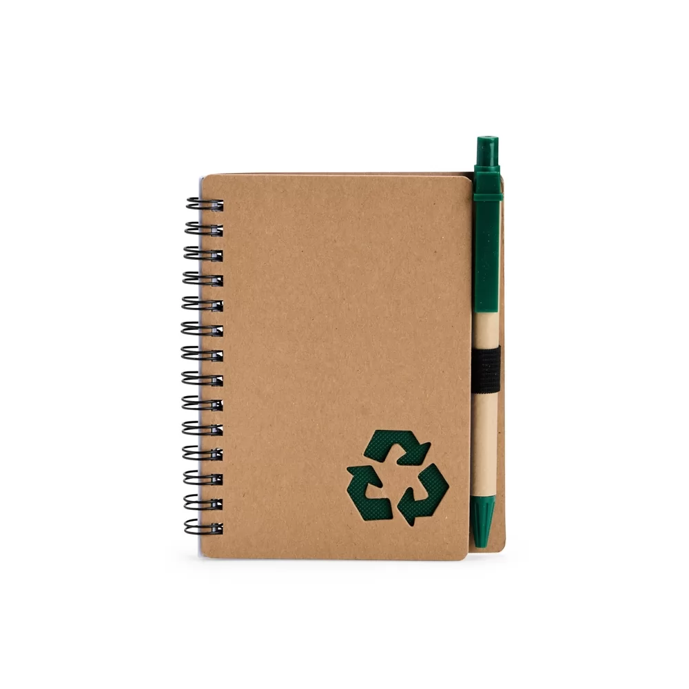 Caderno Ecológico com Caneta Personalizado