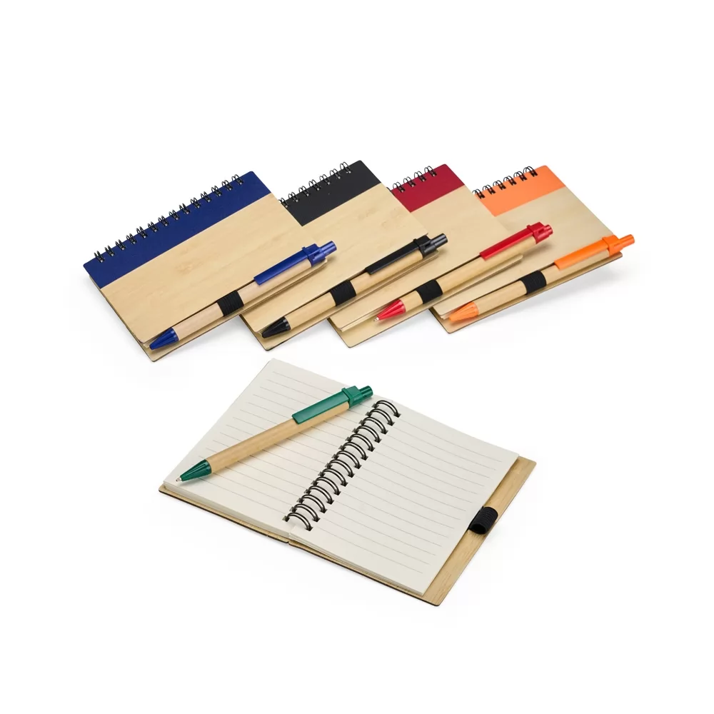 Caderno Ecológico com Caneta Personalizado