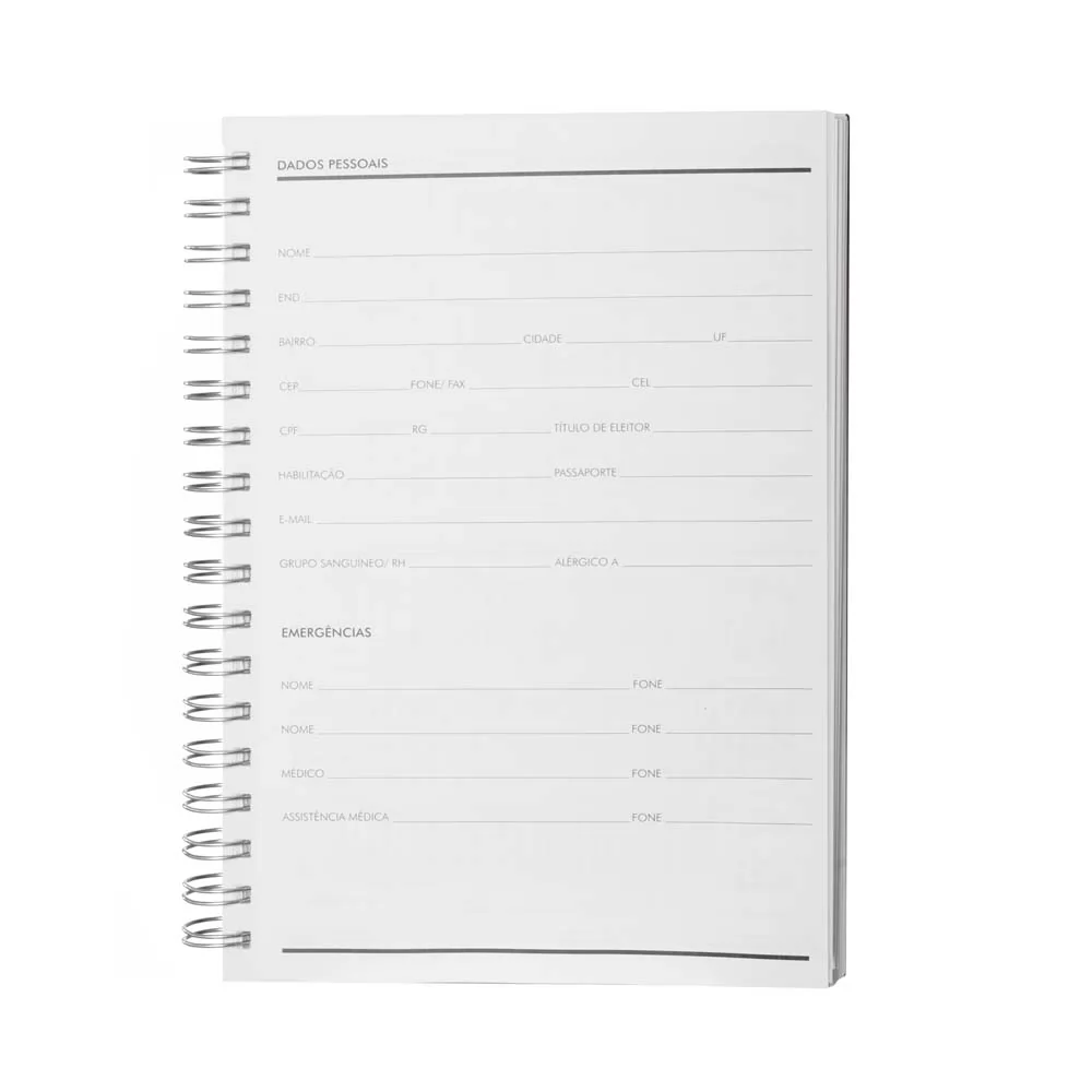 Caderno planner capa em PU Personalizado
