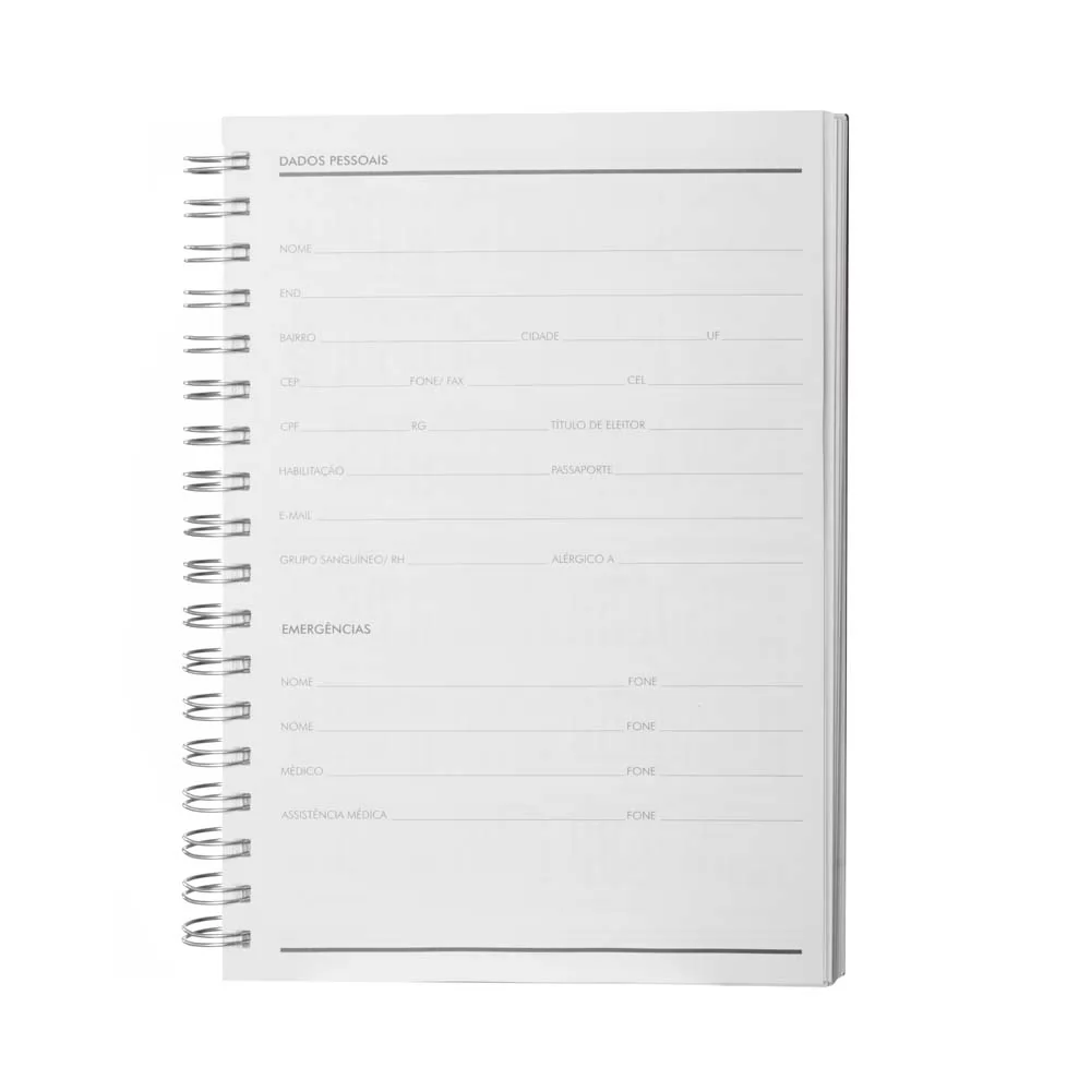 Caderno planner capa em PU Personalizado