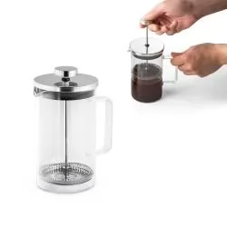 Cafeteira Em Vidro Borossilicato e Aço Inox 600 Ml Personalizada  Cafeteira Em Vidro Borossilicato e Aço Inox 600 Ml Personalizada