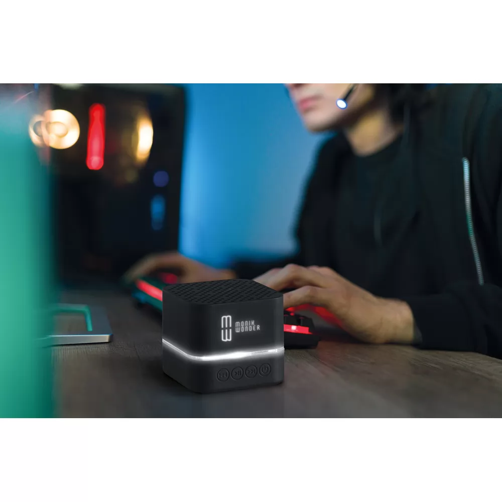 Caixa de som com luz LED interior em ABS Personalizada