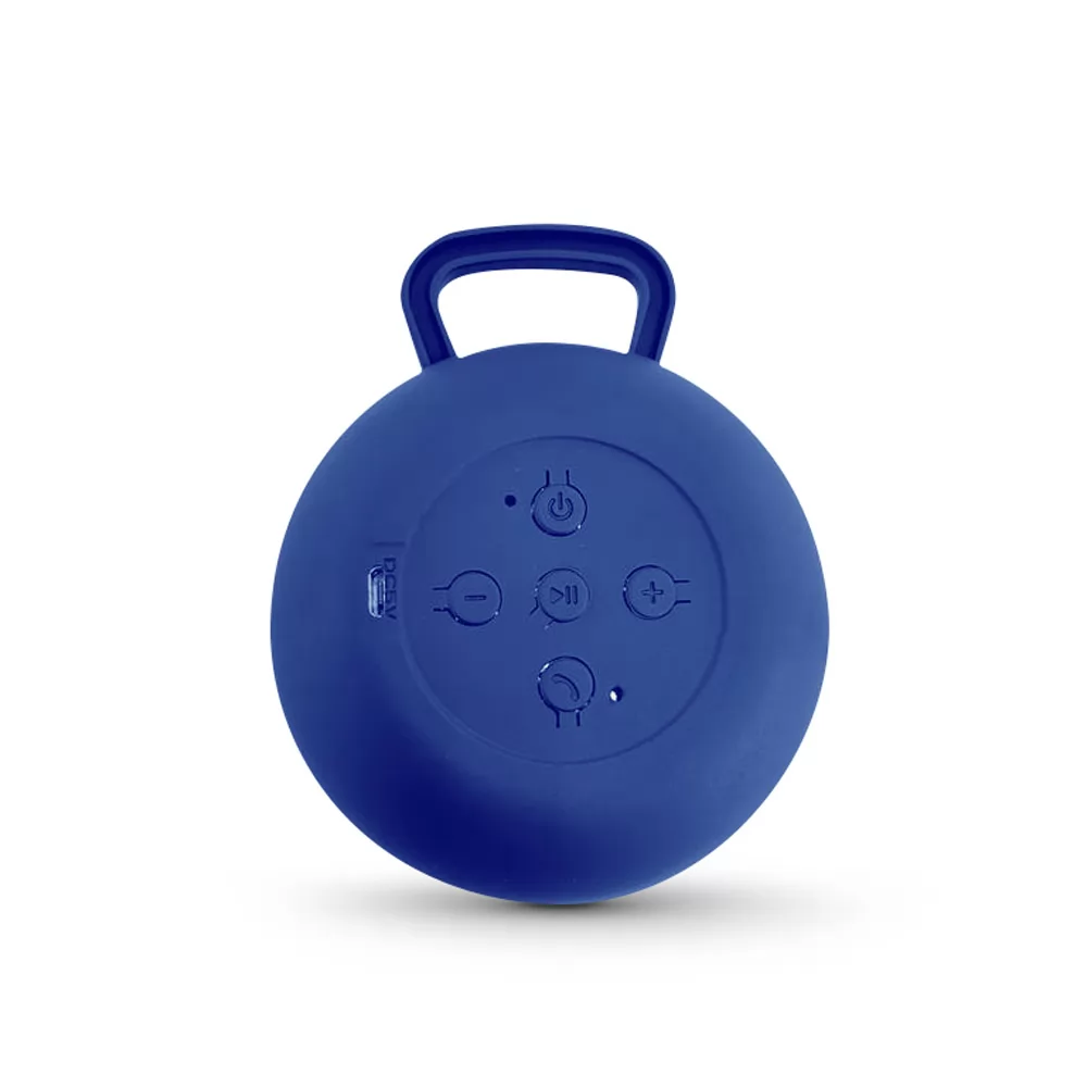 Caixa de som com microfone em ABS e tecido em poliéster Personalizada