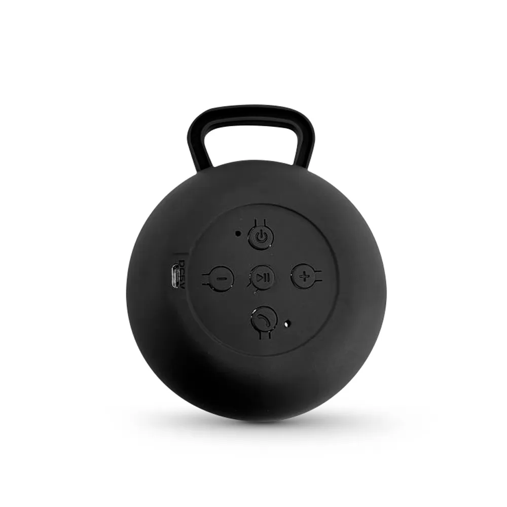 Caixa de som com microfone em ABS e tecido em poliéster Personalizada