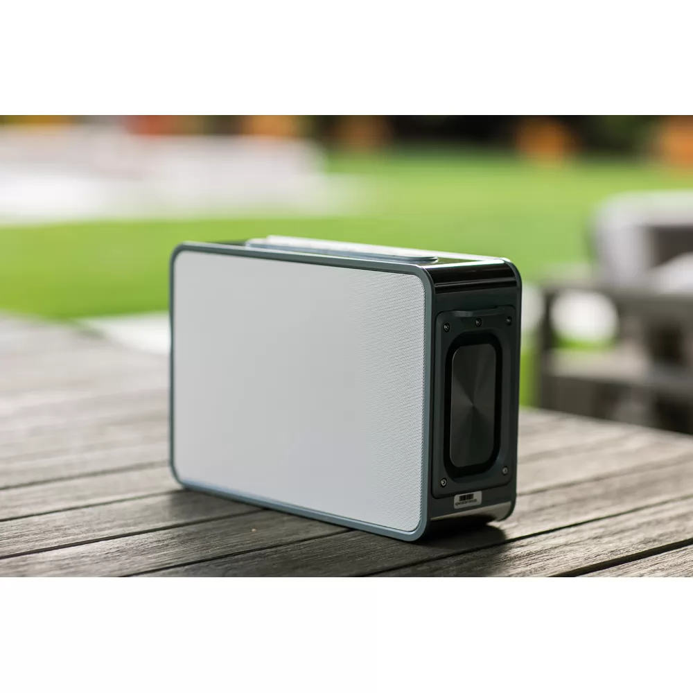 Caixa de som em ABS 100% reciclado com microfone Personalizada