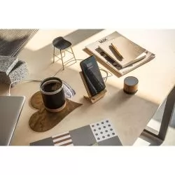 Caixa de som em bambu e ABS 100% reciclado Personalizada
