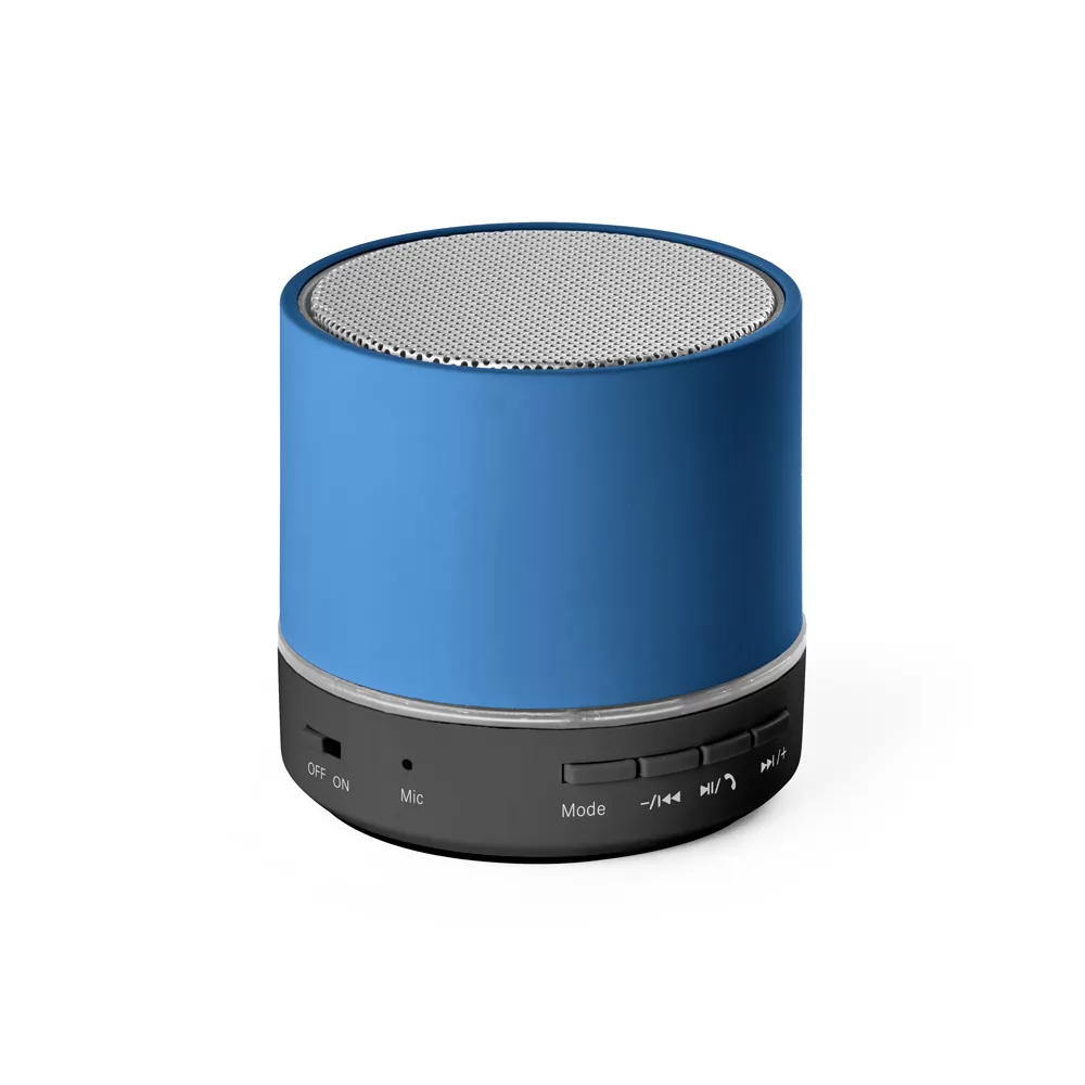 Caixa de som portátil com microfone, em ABS 100% reciclado Personalizada