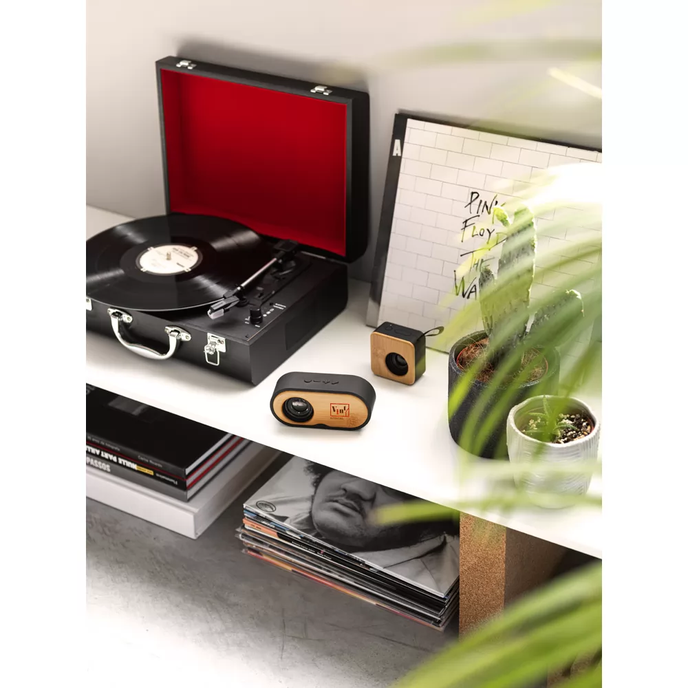 Caixa de som portátil em 25% rABS e bambu Personalizada