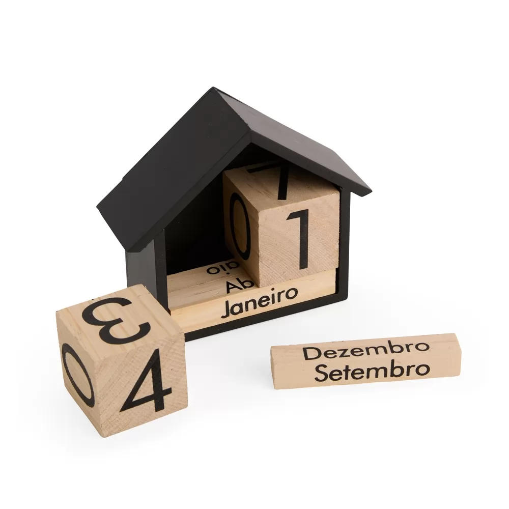 Calendário Permanente Madeira Personalizado