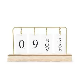 Calendário Permanente Mdf Com Alça de Ferro Personalizado 