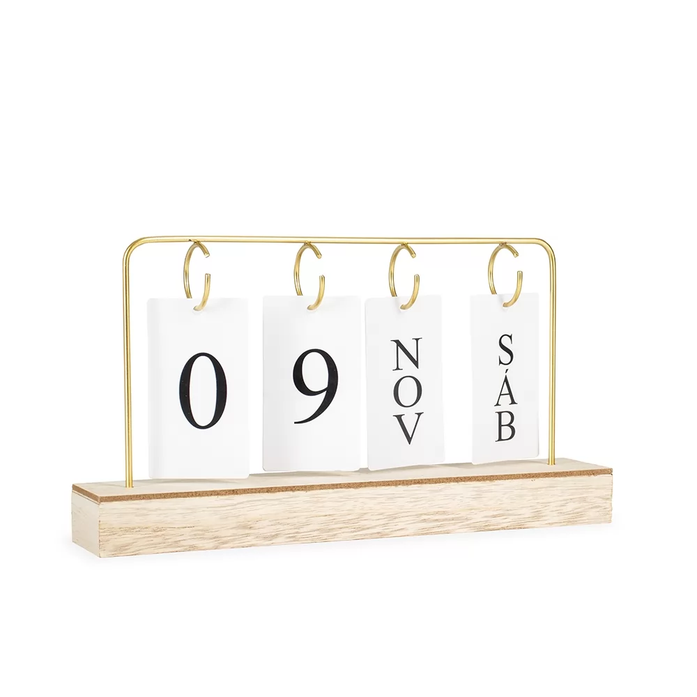 Calendário Permanente MDF com Alça de Ferro Personalizado