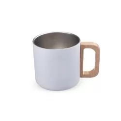 Caneca Térmica com Alça de Madeira 400 ml Personalizada Caneca Térmica com Alça de Madeira 400 ml Personalizada