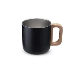 Caneca Térmica com Alça de Madeira 400 ml Personalizada Caneca Térmica com Alça de Madeira 400 ml Personalizada