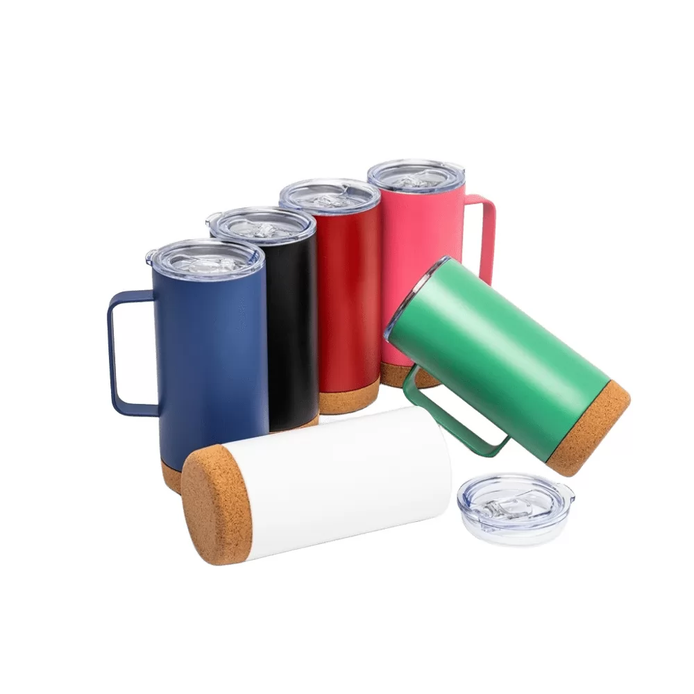 Caneca Térmica com Cortiça de 500ml Personalizada