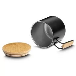 Caneca Térmica com Tampa de Bambu 330ml Personalizada