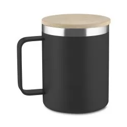 Caneca Térmica com Tampa de Bambu 400 ml Personalizada