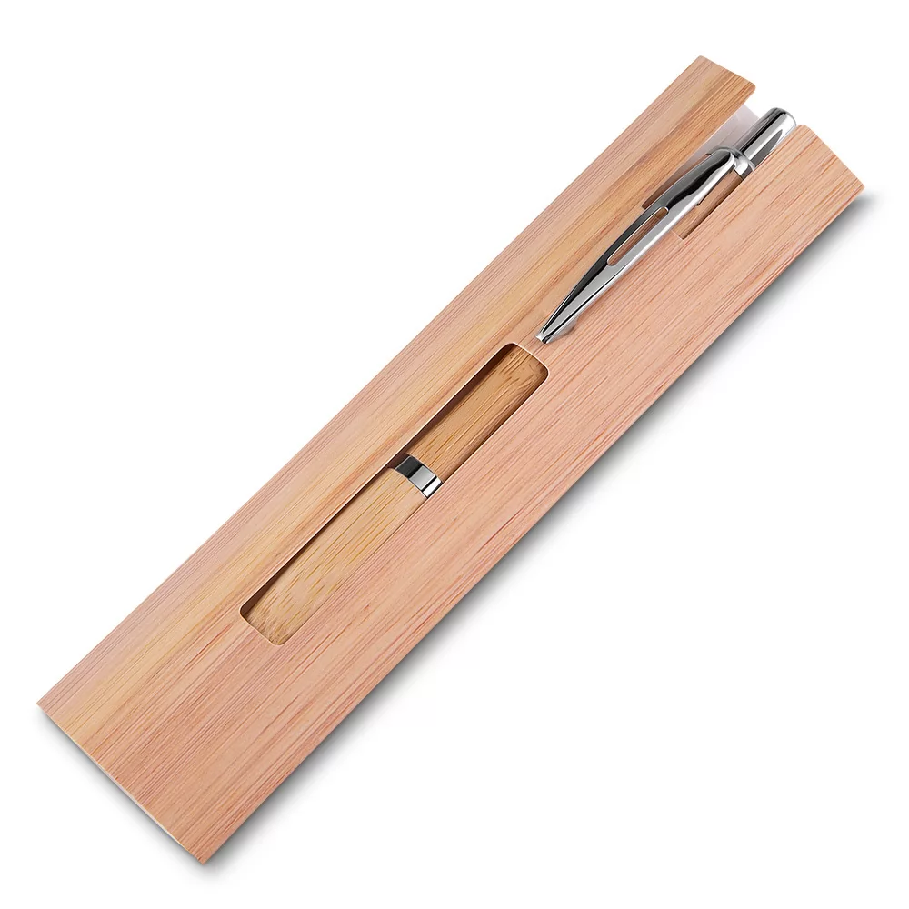 Caneta de Bambu Personalizada