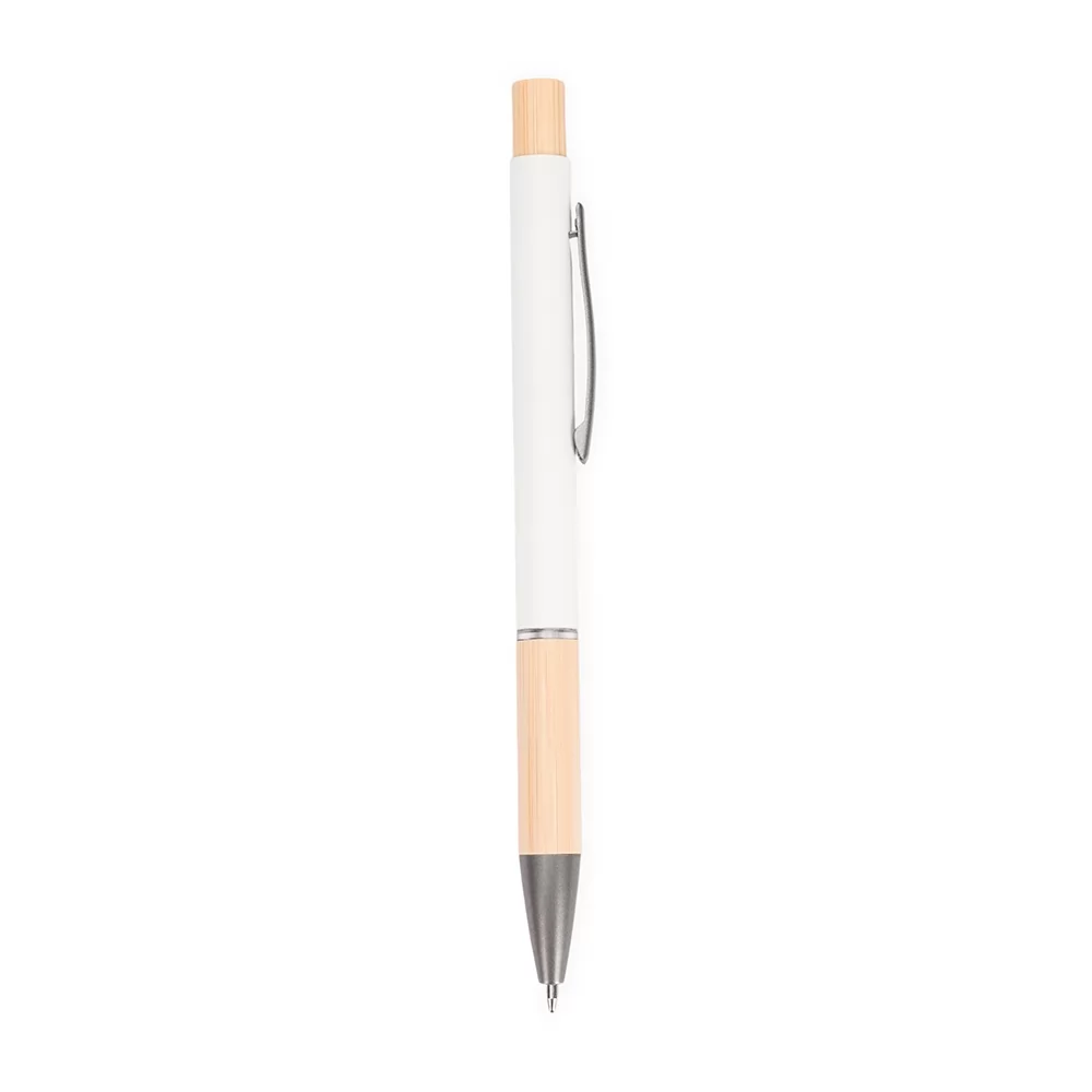 CANETA DE METAL COM BAMBU - 08187 Personalizada