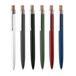 Caneta em Alumínio Reciclável com Detalhe de madeira Personalizada