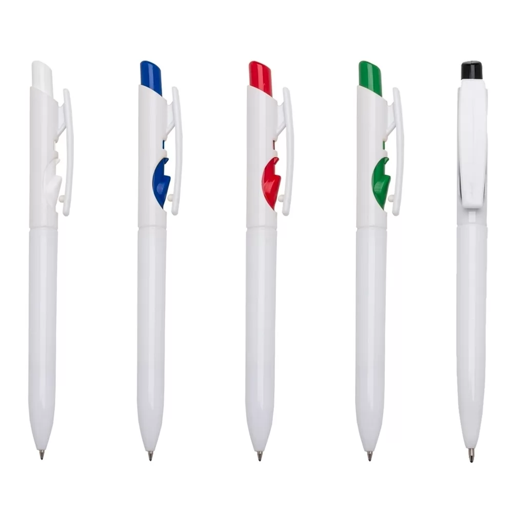 Caneta Plástica Leitosa com Carga Preta Personalizada Caneta Plástica Leitosa com Carga Preta Personalizada