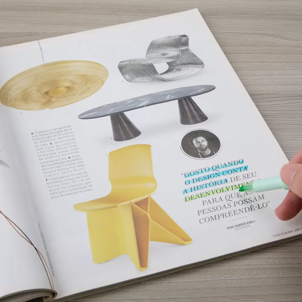 Caneta Plástica Marca Texto Personalizada