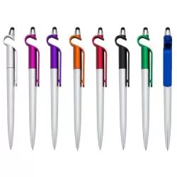 Caneta Plástica Touch Com Suporte Personalizada 