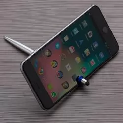 Caneta Plástica Touch com Suporte Personalizada