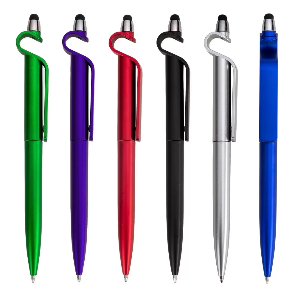 Caneta Plástica Touch com Suporte Personalizada