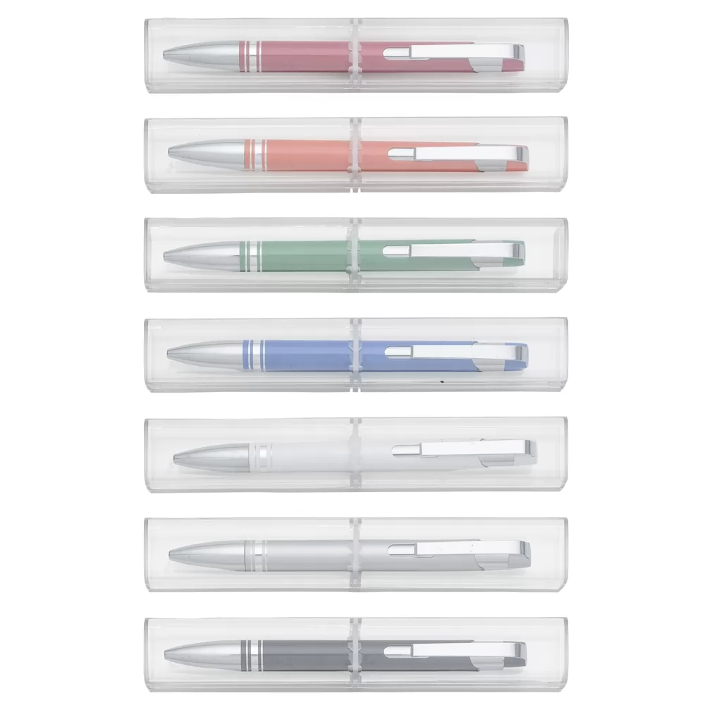 Caneta Semi metal com Tubo Personalizada