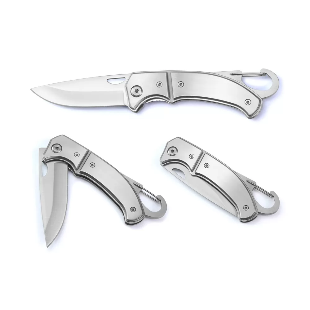 Canivete em aço inox e metal Personalizado