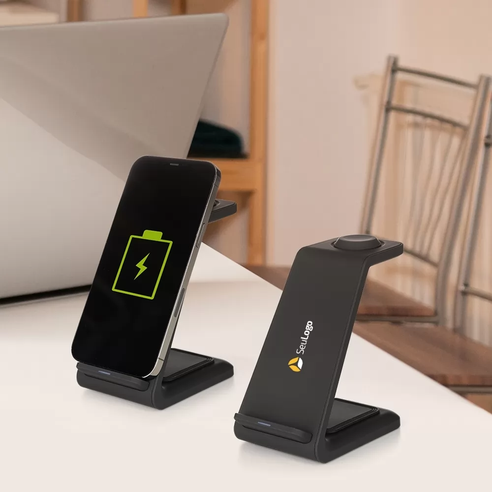 Carregador por Indução 3 em 1 base para carregamento Personalizado