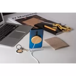 Carregador portátil em bambu 15 W Personalizado