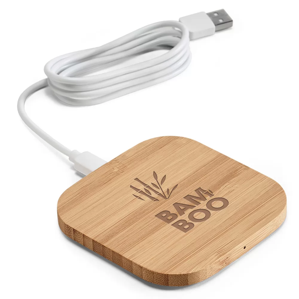 Carregador wireless em bambu 15W Personalizado