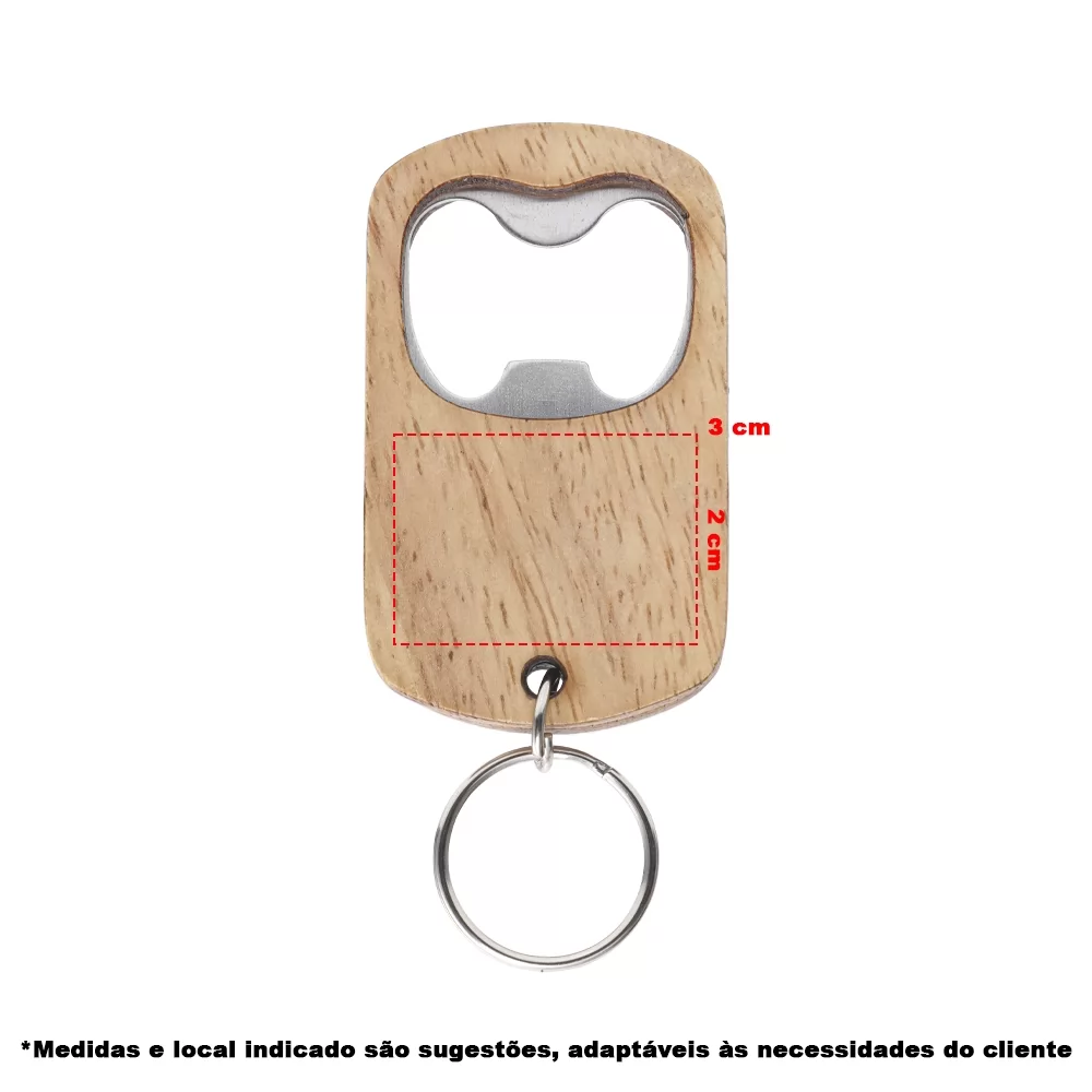 Chaveiro Abridor Madeira Personalizado