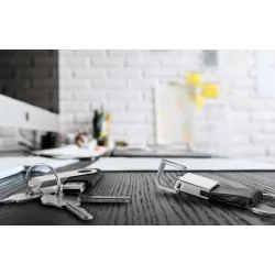 Chaveiro de Couro com Mosquetão Personalizado