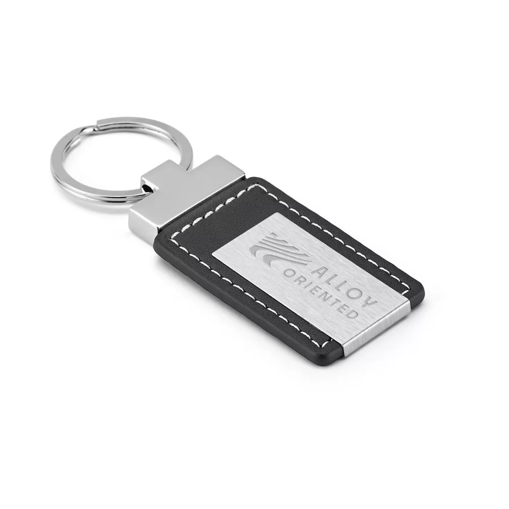 Chaveiro de Metal com Couro Personalizado