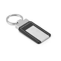 Chaveiro de Metal com Couro Personalizado