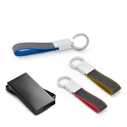Chaveiro de Metal Com Couro Personalizado  Chaveiro de Metal Com Couro Personalizado