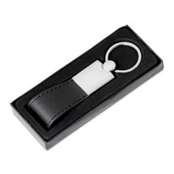 Chaveiro de Metal com Couro Personalizado