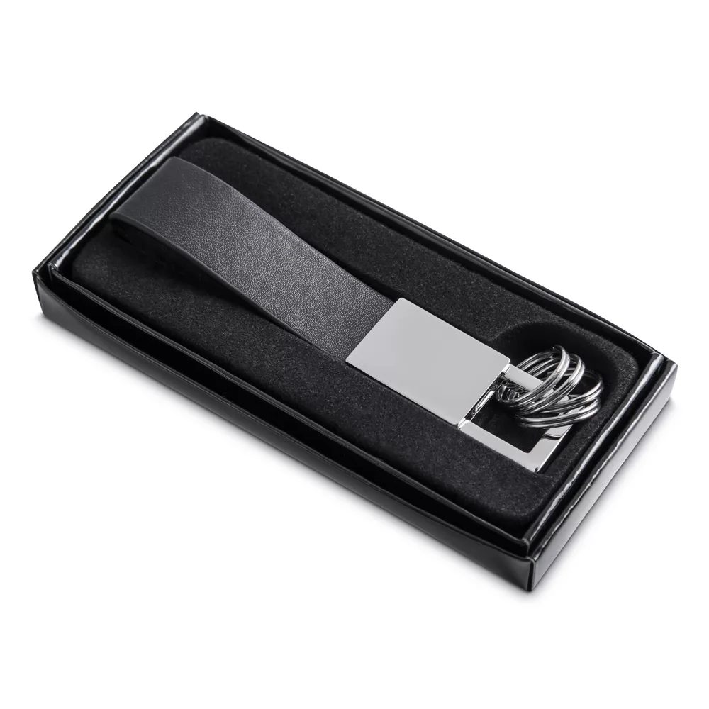 Chaveiro de Metal com Couro Personalizado